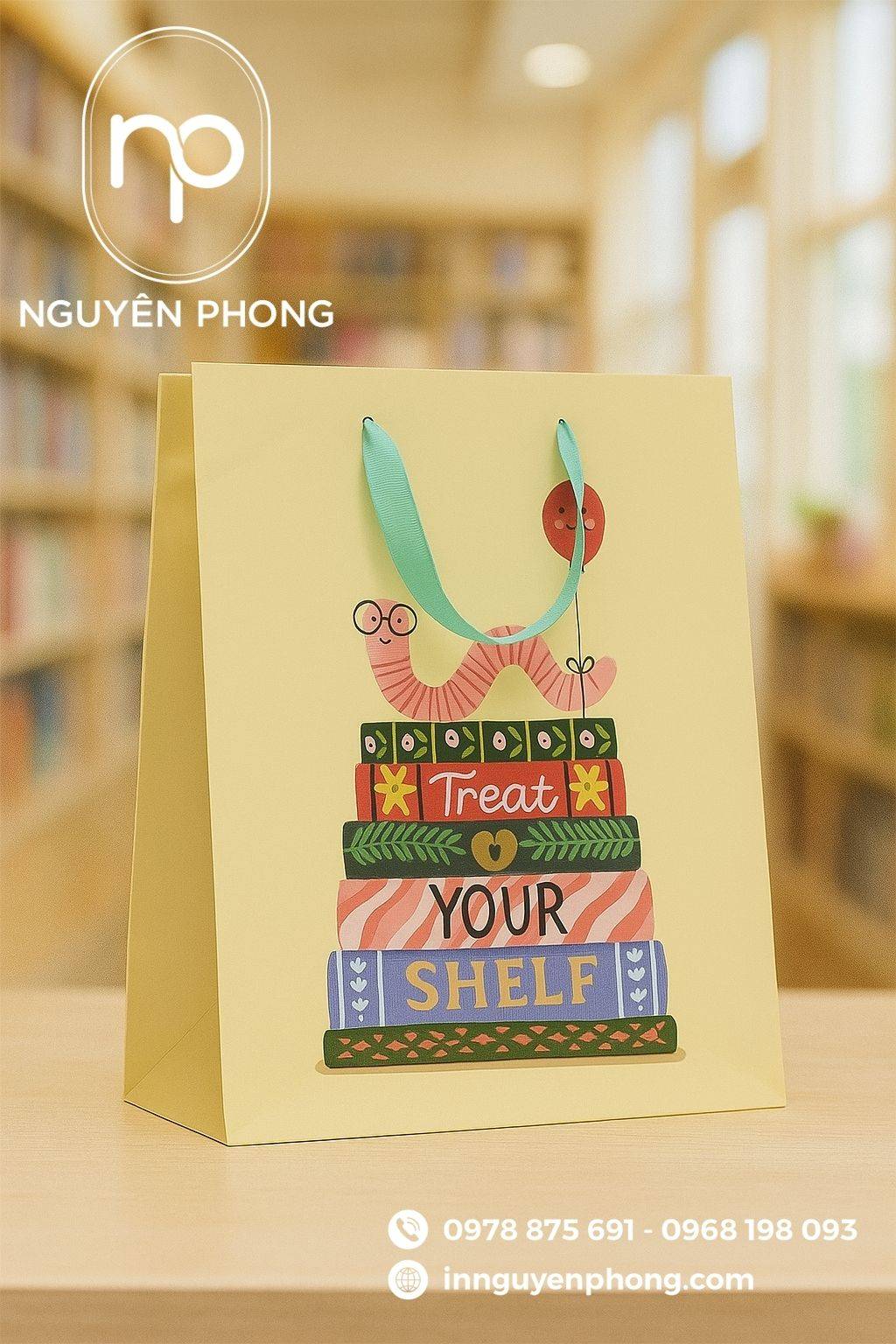 Mẫu túi giấy đựng sách trẻ em 